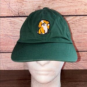 EUC Green Cap with Dog Embroidery Dad Cap